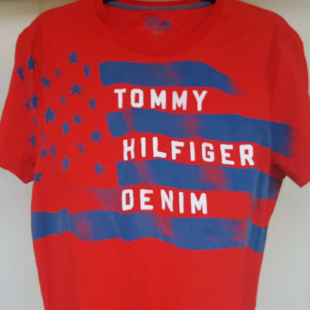 M MEN'S STARS & STRIPES PATRIOT RED SHIRT EUC